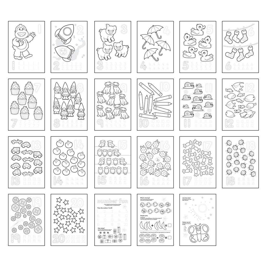 1-20 - Colouring Activity Book