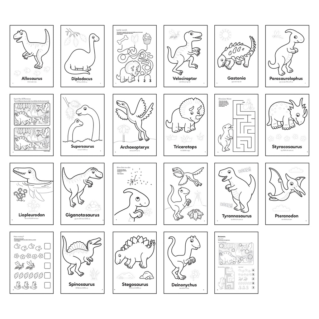 Dinosaur - Colouring Activity Book