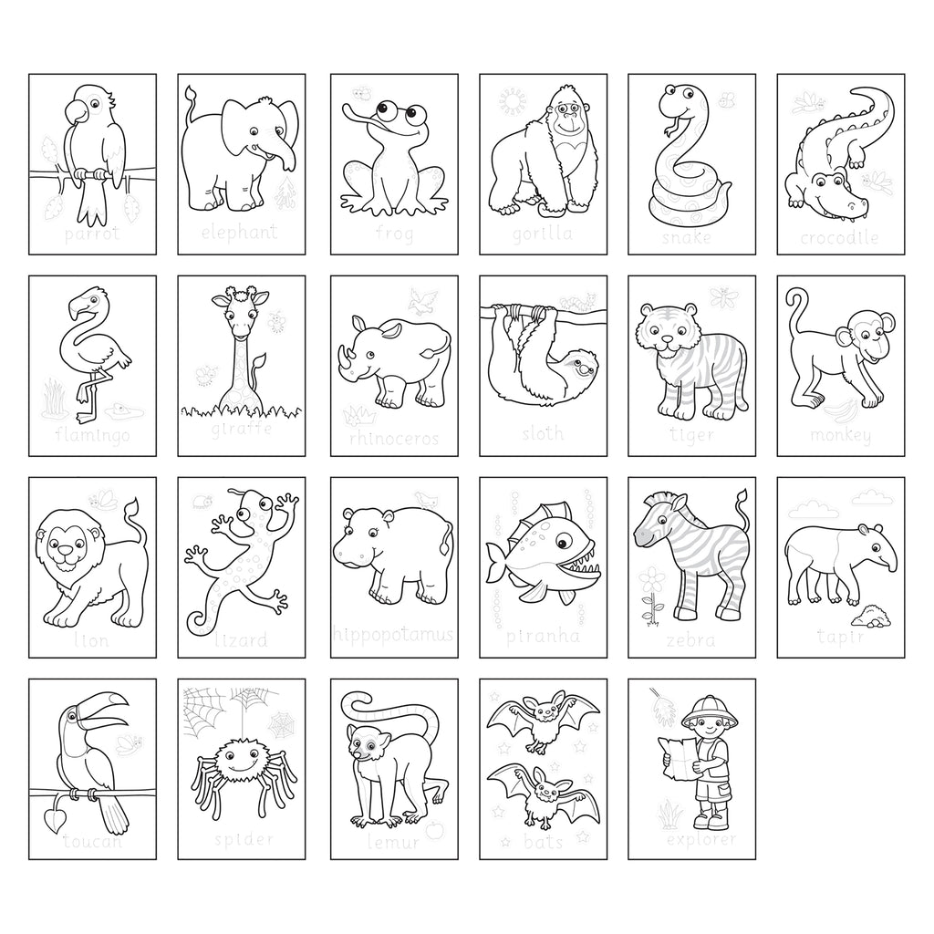Jungle - Colouring Activity Book