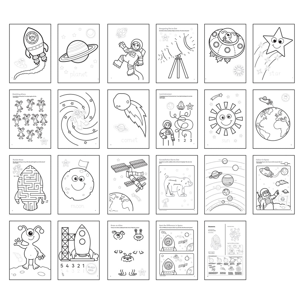 Outer Space - Colouring Activity Book