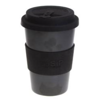 Charcoal GoSip Rice Husk Travel Cup