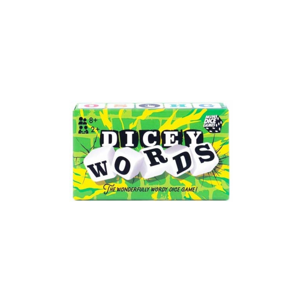 Dicey Words Mini Dice Game by Professor Puzzle — compact word association dice game in mini box, 2+ players, ages 8+