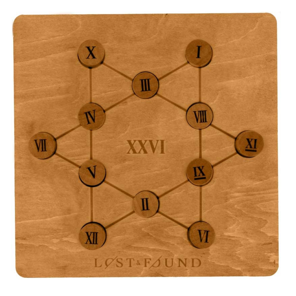 Lost & Found Roman Numeral Wooden Logic Puzzle