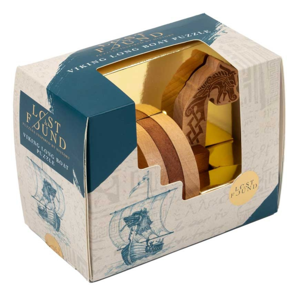 Lost & Found Viking Long Boat 3D Wooden Brainteaser Puzzle