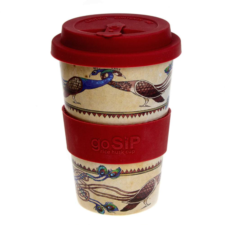 Lindisfarne Peafowl GoSip Rice Husk Travel Cup