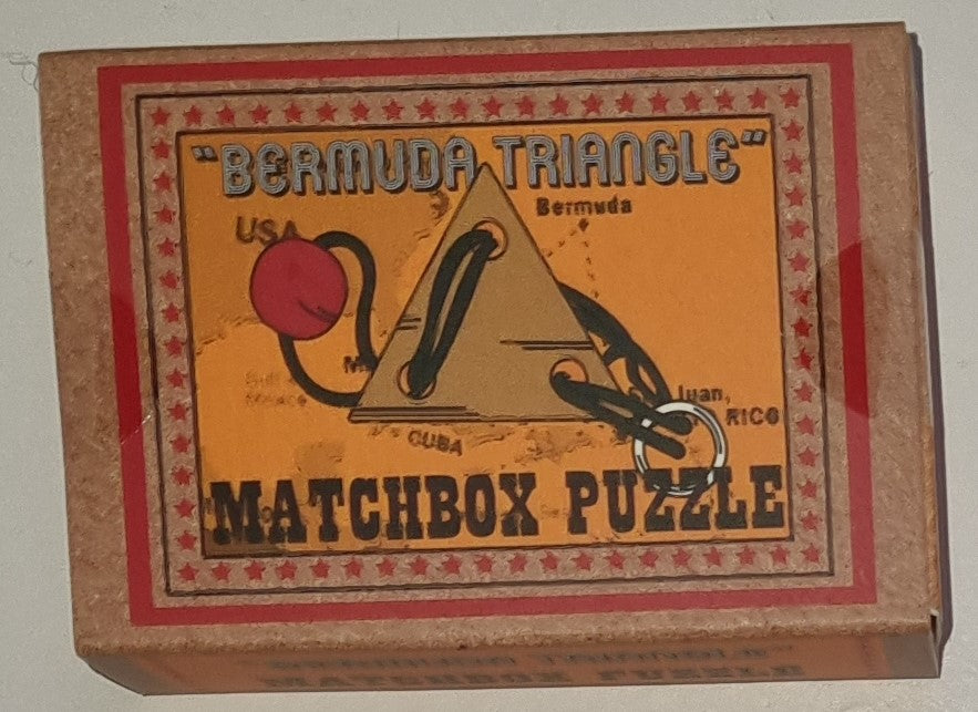 Bermuda Triangle Matchbox Puzzle by Professor Puzzle — metal wire disentanglement brainteaser in matchbox-style box, ages 8+