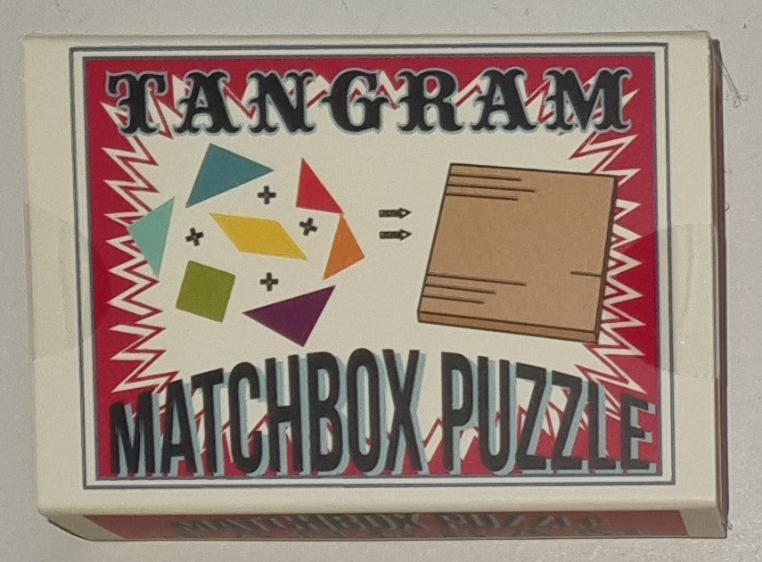 Tangram Matchbox Puzzle by Professor Puzzle — wooden geometric shape puzzle in matchbox-style box, ages 8+