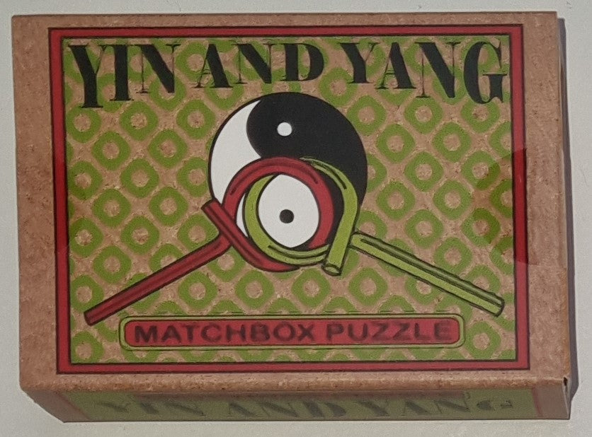 Yin and Yang Matchbox Puzzle by Professor Puzzle — metal wire loop disentanglement brainteaser in matchbox-style box, ages 8+