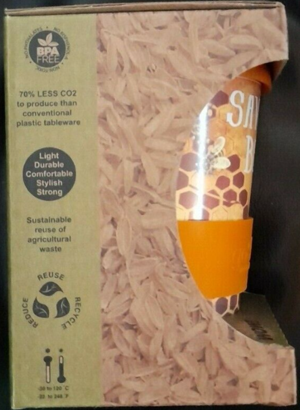 Fruit and Veg GoSip Rice Husk Travel Cup