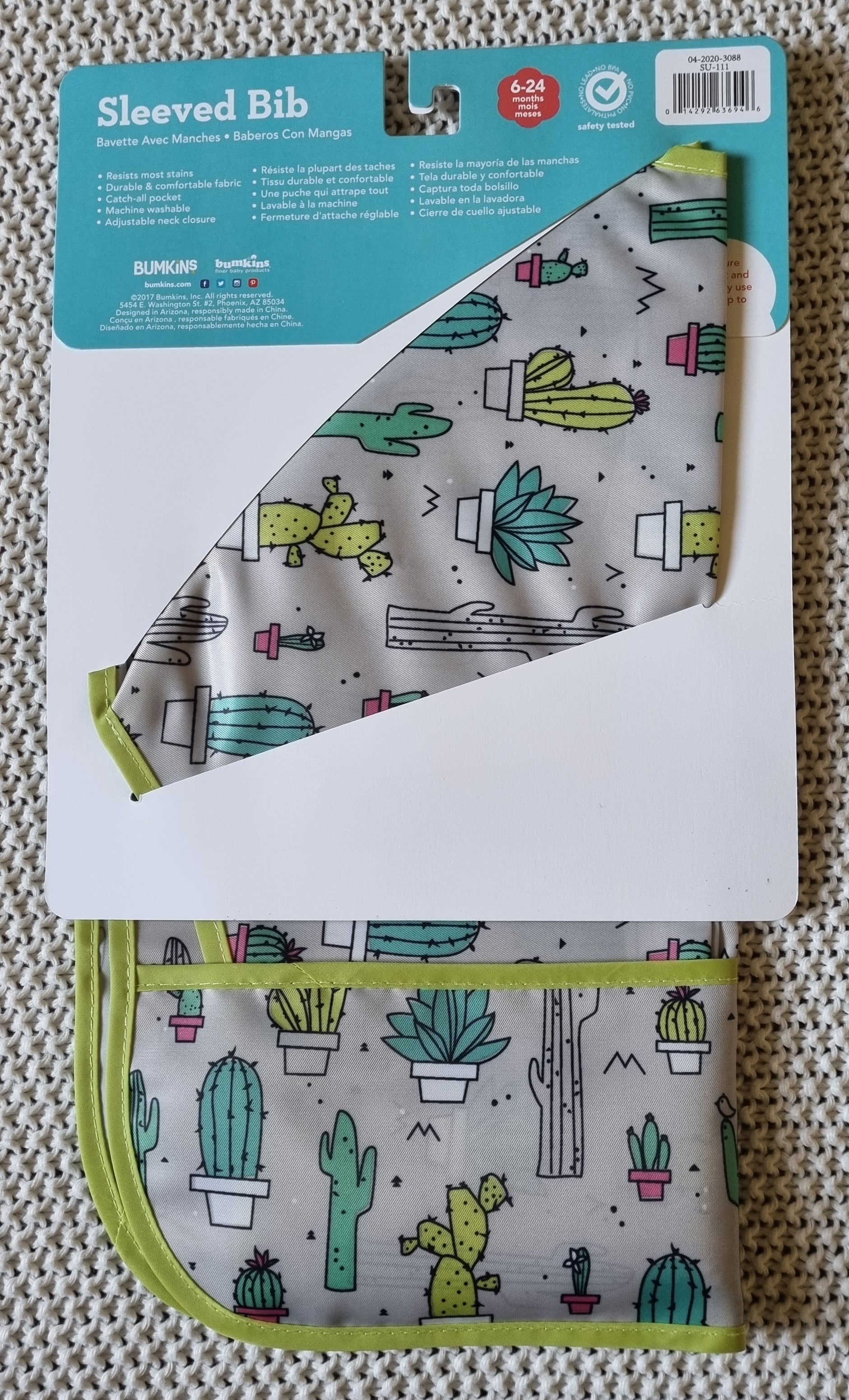 Cacti Bumkins Sleeved Bib (Single)