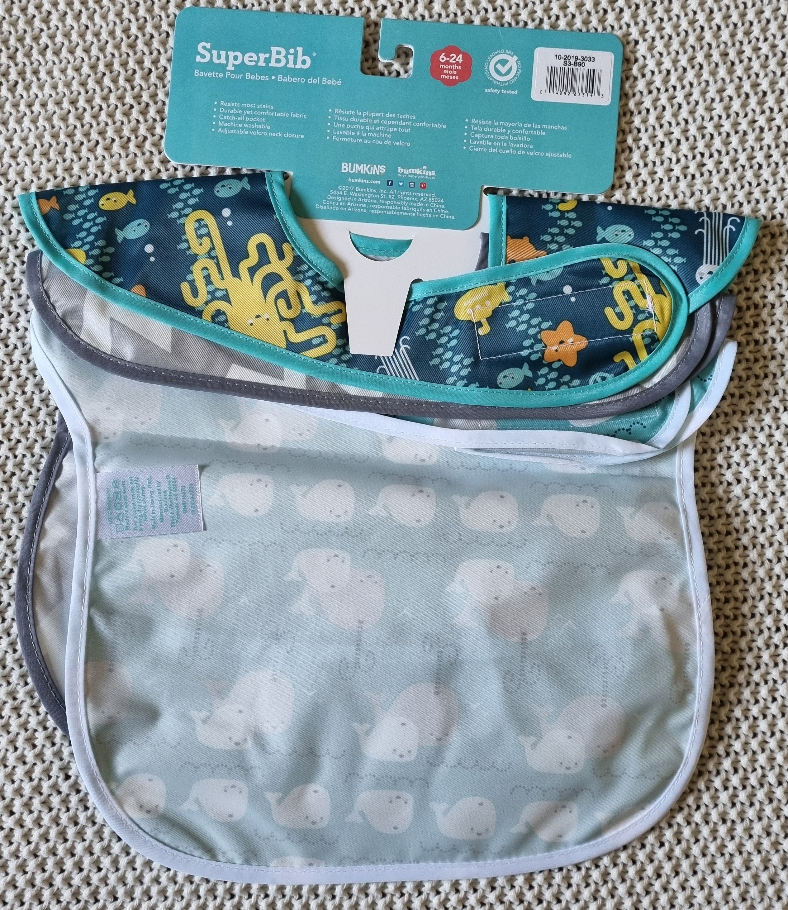Sea Friends Bumkins Superbib (3 pack)