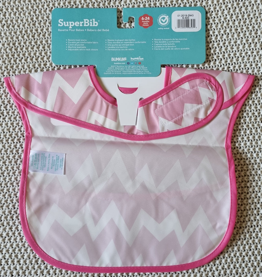 Pink Chevron Bumkins Superbib (single)