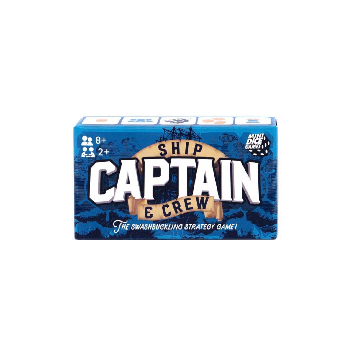 Ship Captain and Crew Mini Dice Game by Professor Puzzle — compact nautical sequence dice game in mini box, 2–4+ players, ages 8+