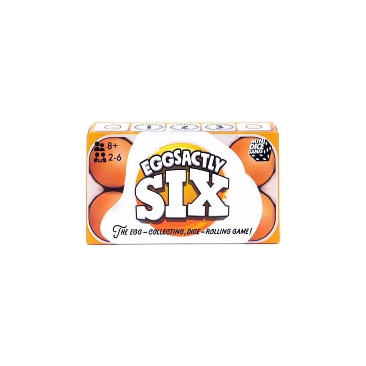 Eggsactly Six Mini Dice Game by Professor Puzzle — compact tactical dice game in mini box, 2–4 players, ages 8+