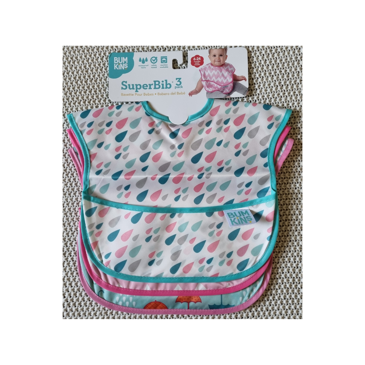 Raindrops Bumkins Superbib (3 pack)