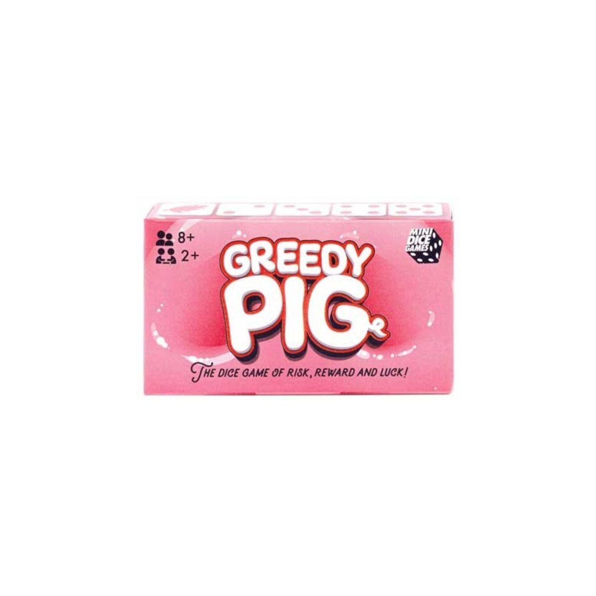 Greedy Pig Mini Dice Game by Professor Puzzle — compact push-your-luck dice game in mini box, 2+ players, ages 8+