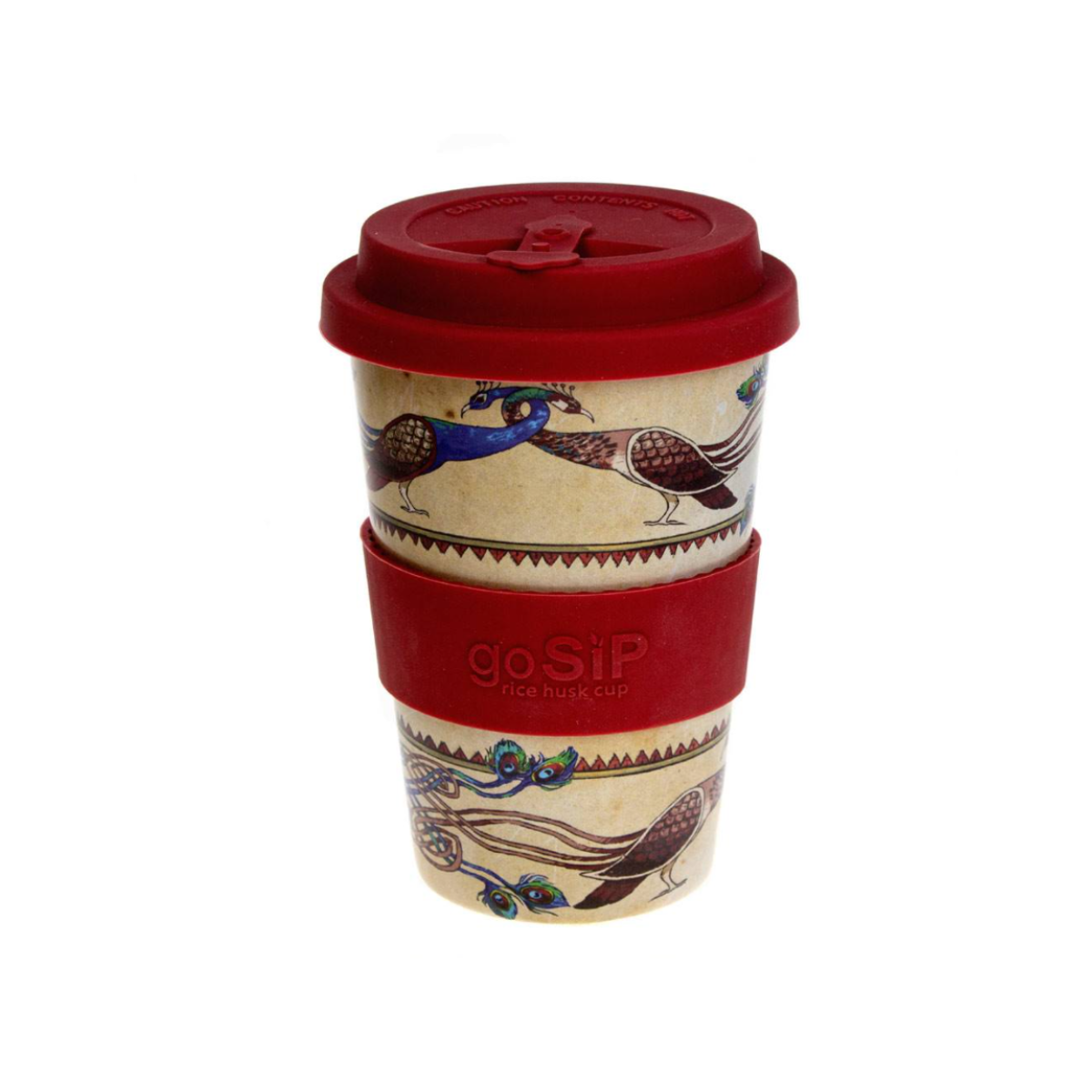Lindisfarne Peafowl GoSip Rice Husk Travel Cup