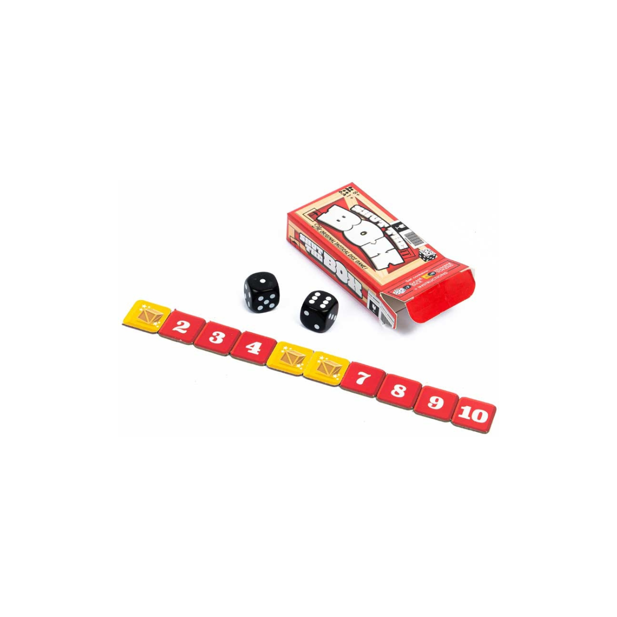 Shut the Box Mini Dice Game by Professor Puzzle — compact traditional number tile dice game in mini box, 1+ players, ages 8+